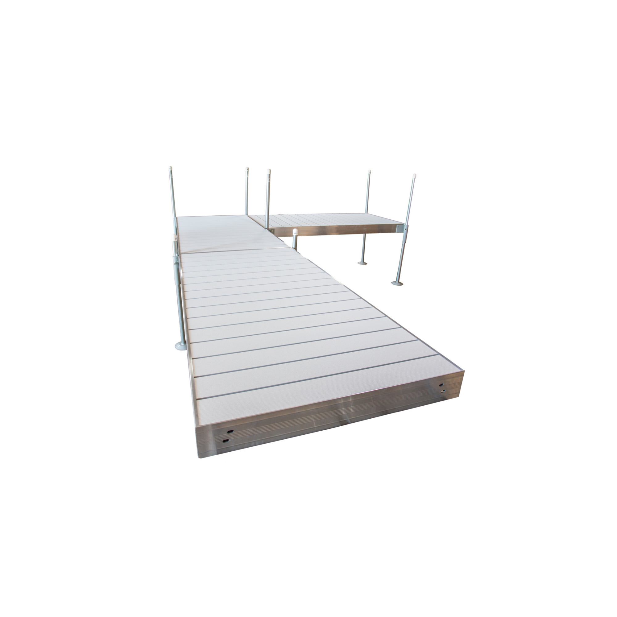 Tommy Docks Platinum Series L-Shaped Dock - 16ft., Aluminum Frame, Powder-Coated Decking, Model# TDLAA-40033
